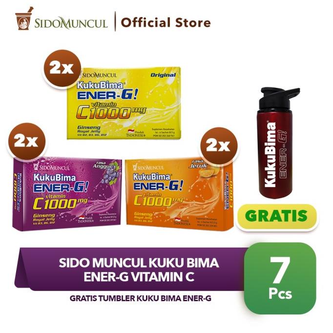 

Kuku Bima Ener-G Vit C1000 6x6's Minuman Berenergi Vitamin FREE Tumblr