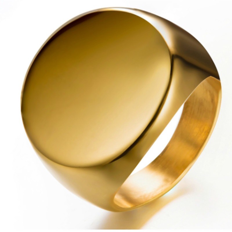 SEUSUK  Cincin Bentuk Bulat Warna Silver untuk Pria / Wanita COD