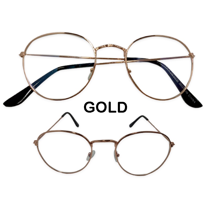 Kacamata Anti Radiasi Blue Ray Lens (Design Korea) Unisex Frame Besi Bentuk Oval Kacamata Komputer Kaca mata Baca Fashion Terbaru Dengan Kaca Transparan Blueray Kacamata Gaya Wanita Pria Eyeglasses