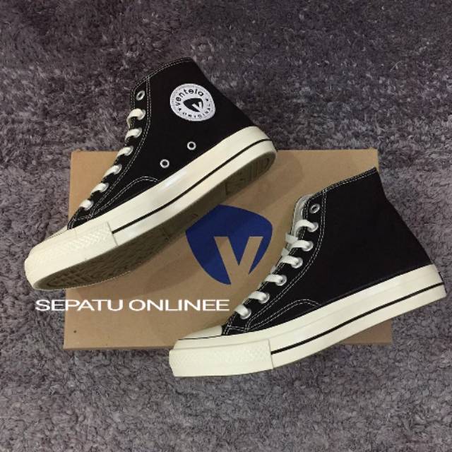 SEPATU VANTELA BLACK WHITE NATURAL ORIGINAL VENTELA HITAM