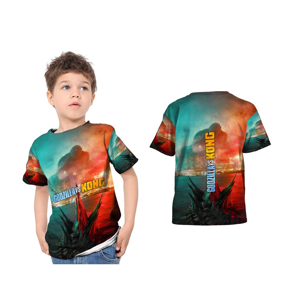 Tshirt  Baju Anak GODZILLA VS KONG 01 Premium