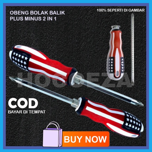 OBENG MULTIFUNGSI BOLAK BALIK MINUS PLUS OBENG KEMBANG BOLAK BALIK DESAIN AMERIKA VA357