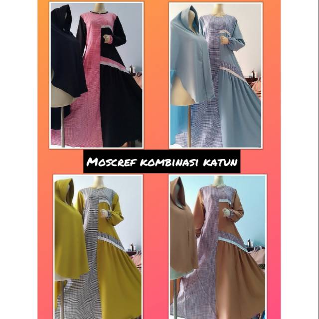 

Moscrepe mix katun kotak untuk harian murah meriah