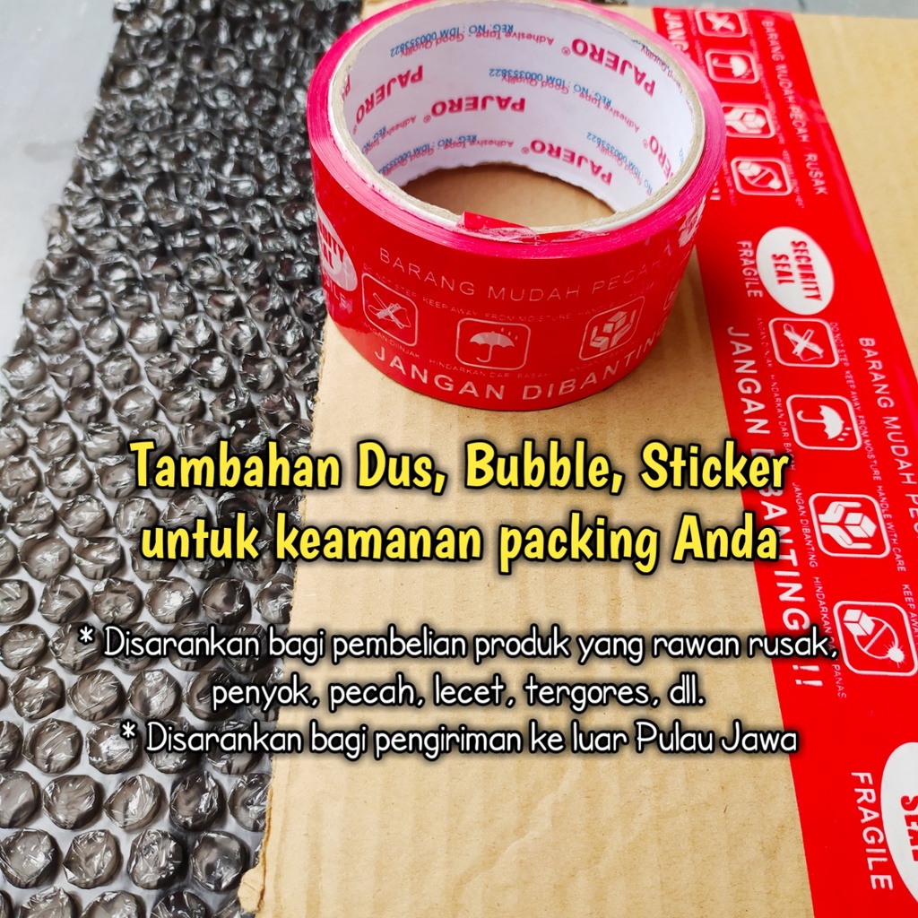 

EXTRA PACKAGING untuk Keamanan Paket Anda Saat Pengiriman - Packing Kardus Dus Tebal Bubble Wrap Sticker Fragile