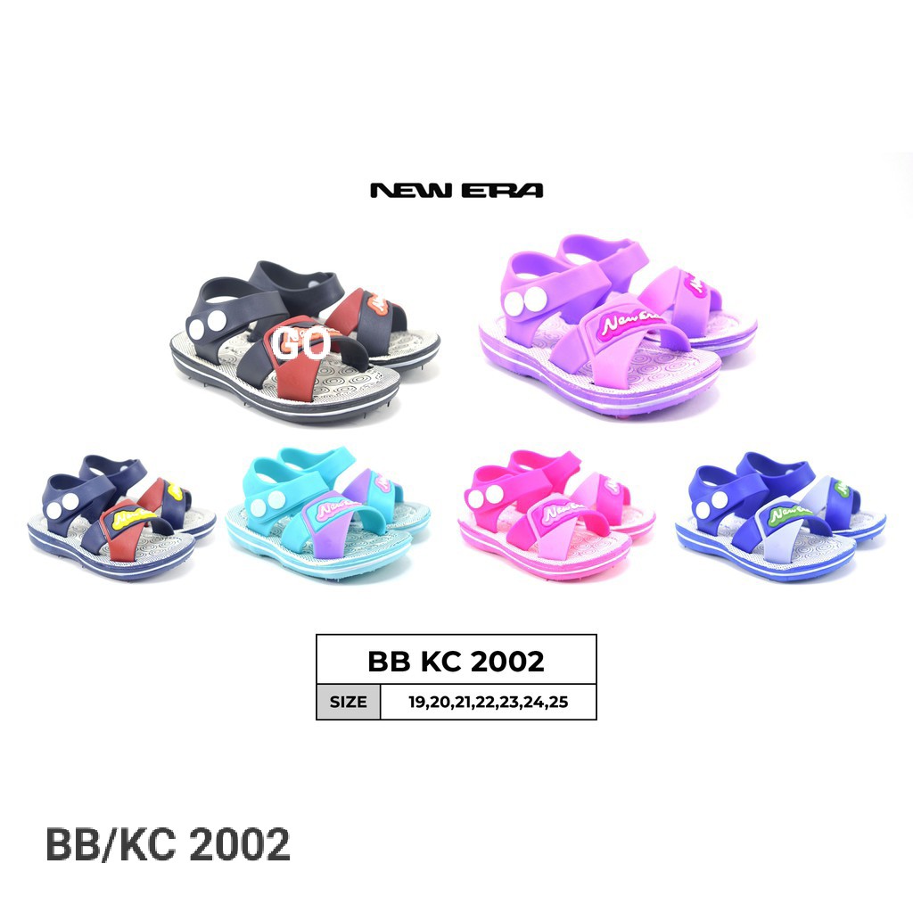 gof NEW ERA BB/KC 2002 Sandal Karet Anak Perempuan Tali Belakang