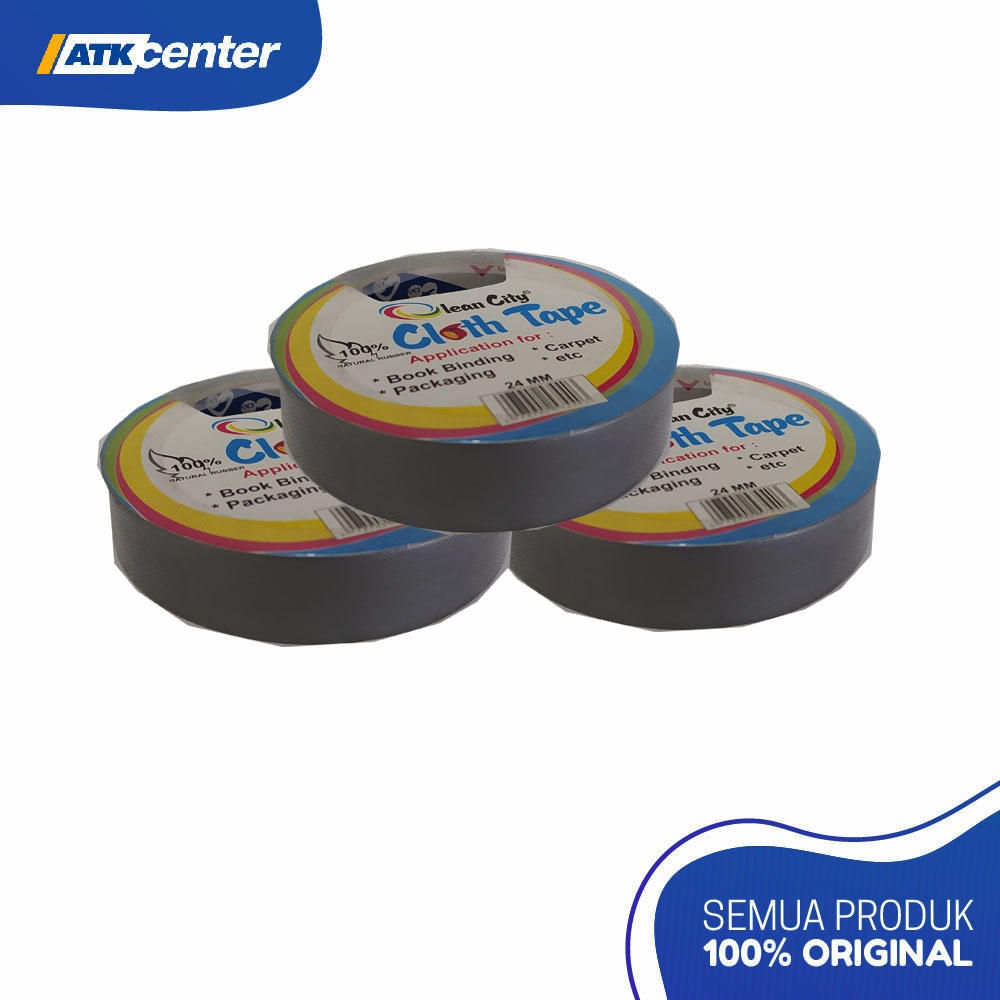 

Cloth Tape / Lakban Kain Olean City 1" (24 MM X 10 M) Silver