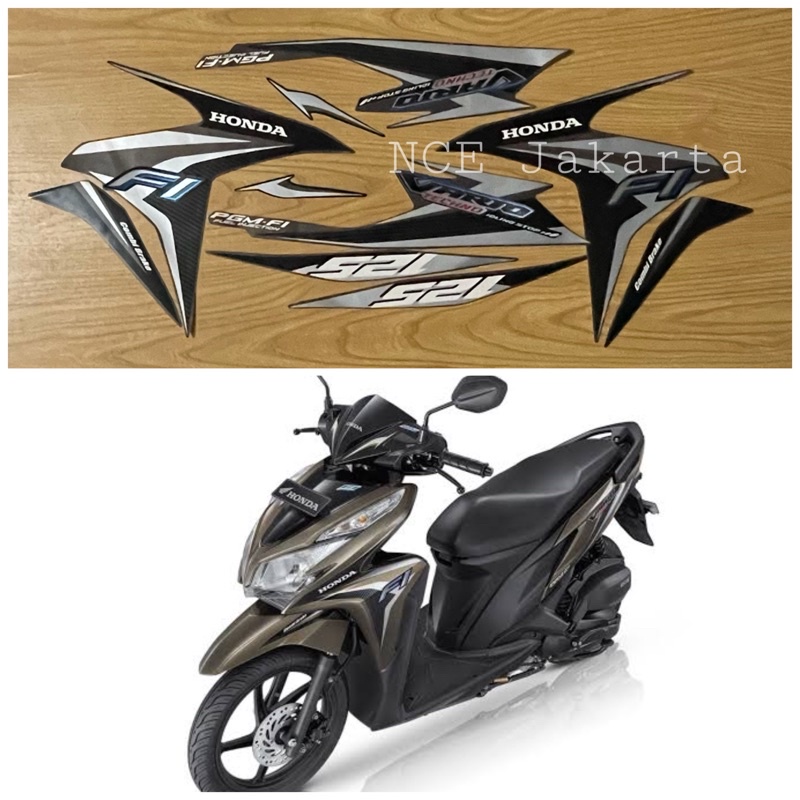 STIKER STRIPING VARIO TECHNO 2014 ISS BROWN