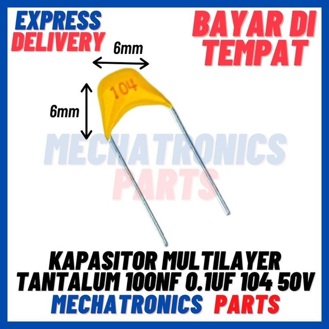 [PAS-0007] CAPACITOR KAPASITOR MULTILAYER TANTALUM 100NF 0.1UF 104 50V