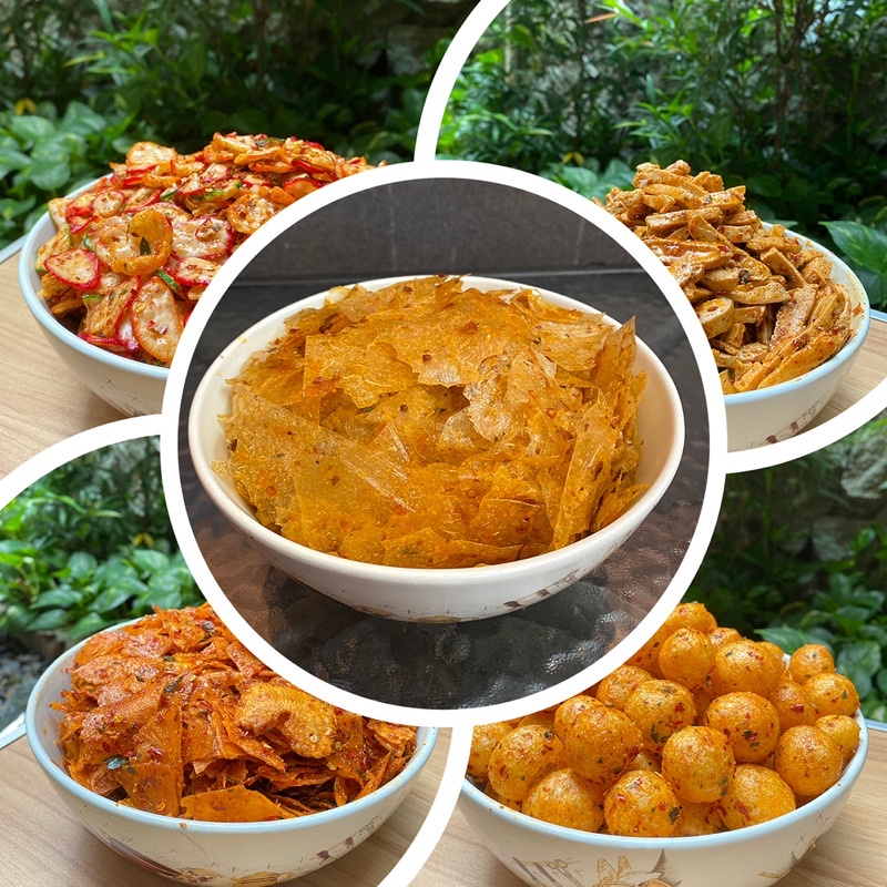 

Cemilan Keripik Kaca/Basreng Pedas Bumbu Daun Jeruk 100g