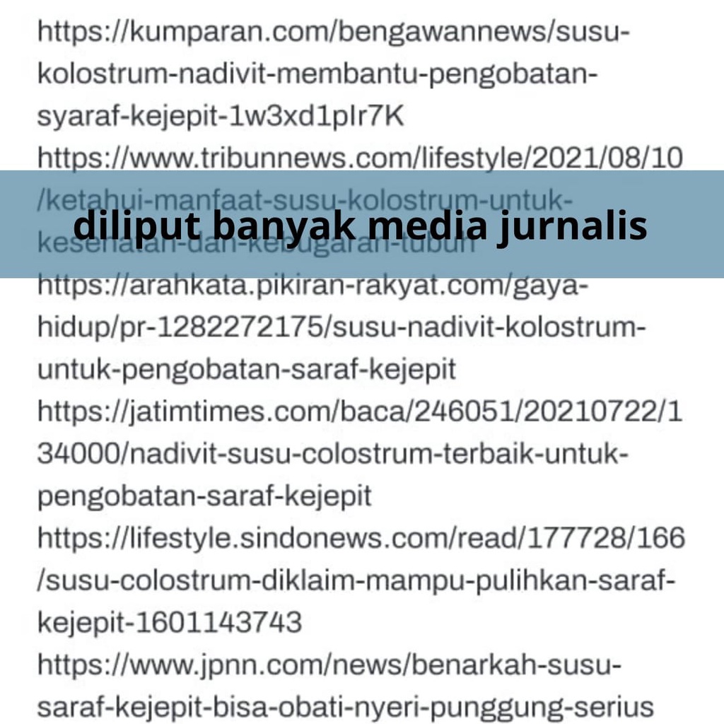 NADIVIT - Susu Colostrum Untuk Syaraf Kejepit HNP