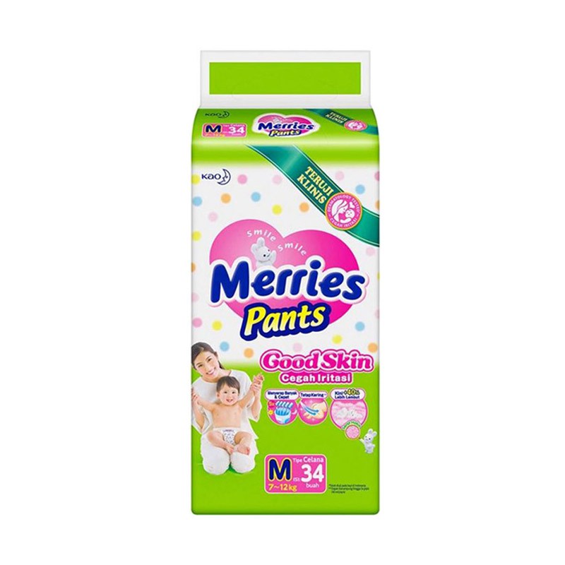 Merries Pants Good Skin M 34 - Popok Bayi / Diapers PRODUKSI 03 DESEMBER 2020