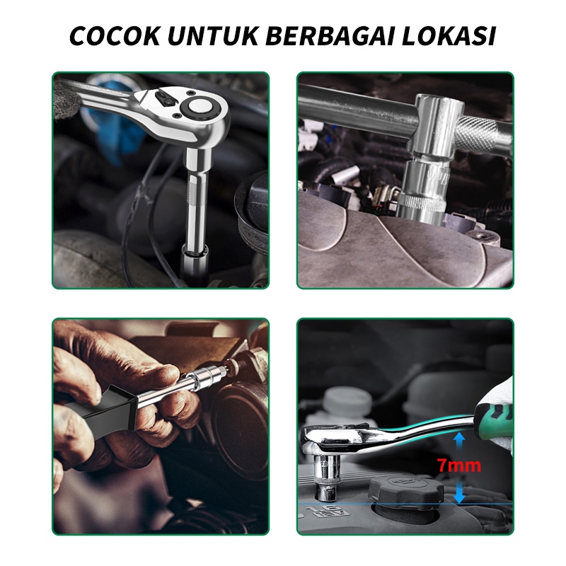 ISKU kunci shock 1 Set lengkap 37 61 82 pcs/kunci sok set lengkap tool box perkakas bengkel/kunci bengkel motor komplit set/kunci ring pas set/kunci torsi/toolkit set