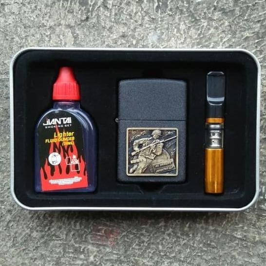KOREK API ZIPPO SET PLUS MINYAK ZIPPO 2352 HITAM BLACK MANCIS FULL SET TERLARISS...,,,,,