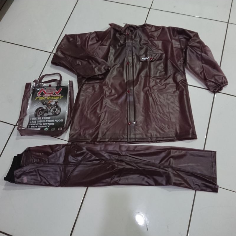 Jas Hujan ASV Original Full Rubber Karet Size L XL XXL XXXL Stelan Jaket Celana Jumbo