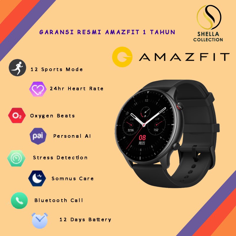 Smartwatch Amazfit GTR 2 Smart Watch Garansi Resmi Global jam tangan  - Putih