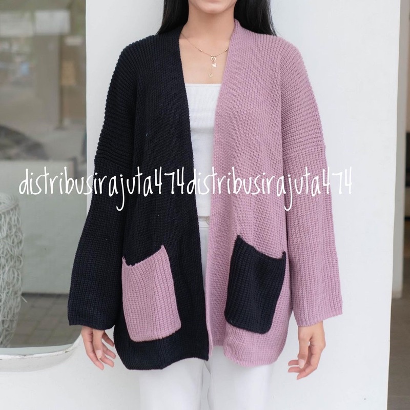 OVERSIZED CARDI OUTHER LOOCY PREMIUM RAJUT TEBAL CARDY OVERSIZE LAVELLA WANITA