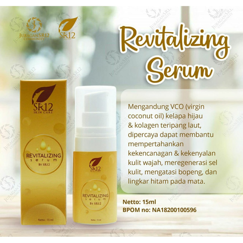 Serum wajah SR12 Revitalizing Serum Serum Wajah Glowing  Serum Glowing Bpom Serum Wajah Pemutih Wajah Glowing Skincare Herbal