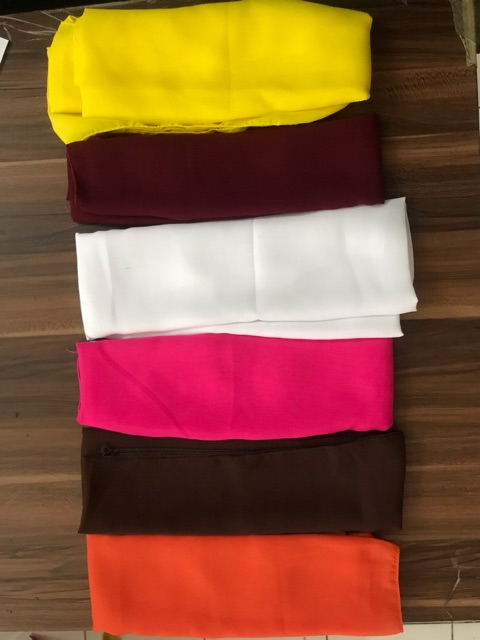 Selendang sifon 2.4meter warna cantik / selendang bali / selendang bali polos