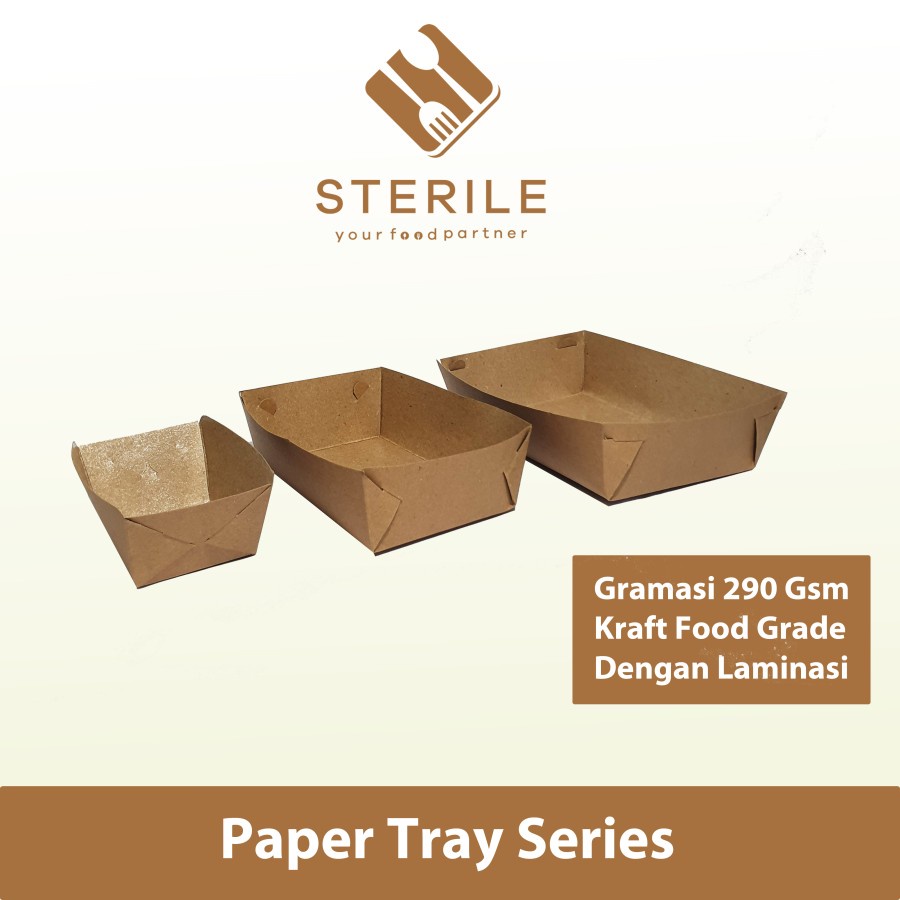 Paper tray box / piring kertas craft tebal 290 gsm full laminasi