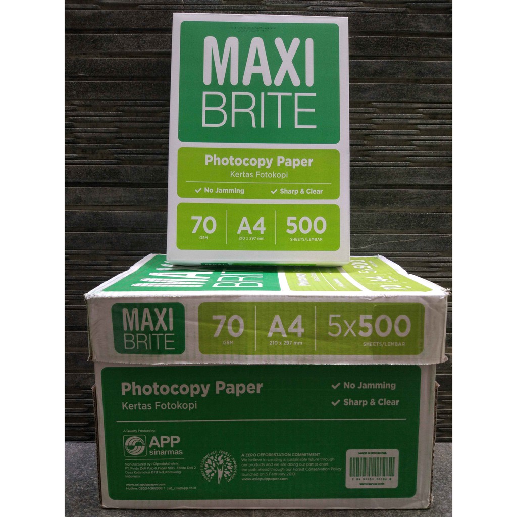 Jual Kertas Hvs Maxi Brite A4 75 Gr 75gsm 75gram Shopee Indonesia