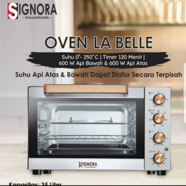 OVEN LA BELLE SIGNORA 35LITER FREE Panci dan Buku Resep