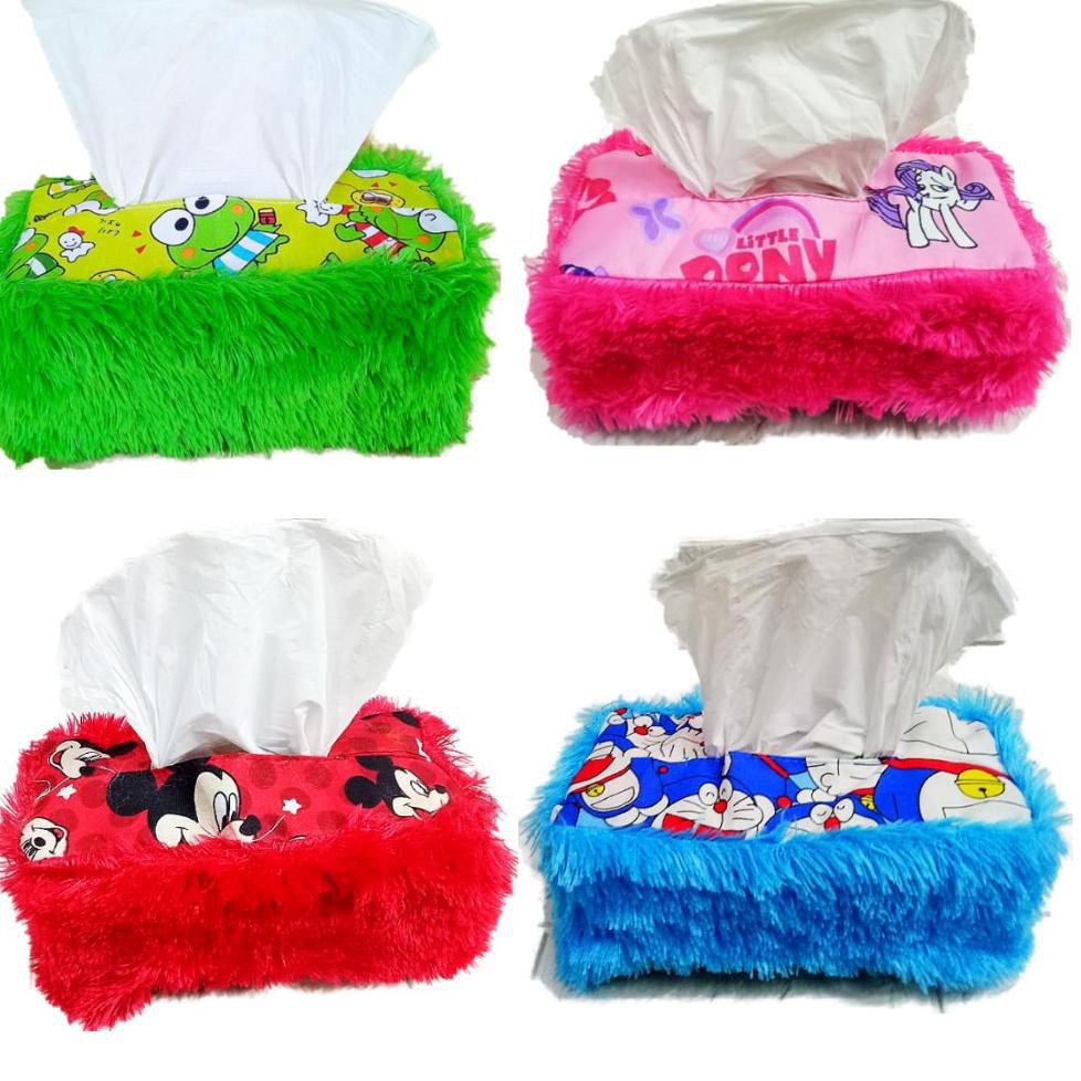 READY SARUNG TISU MOTIF KARAKTER HELLO KITTY MICKEY MOUSE KEROPI DORAEMON LITTLE PONNY LUCU TISSUE 250