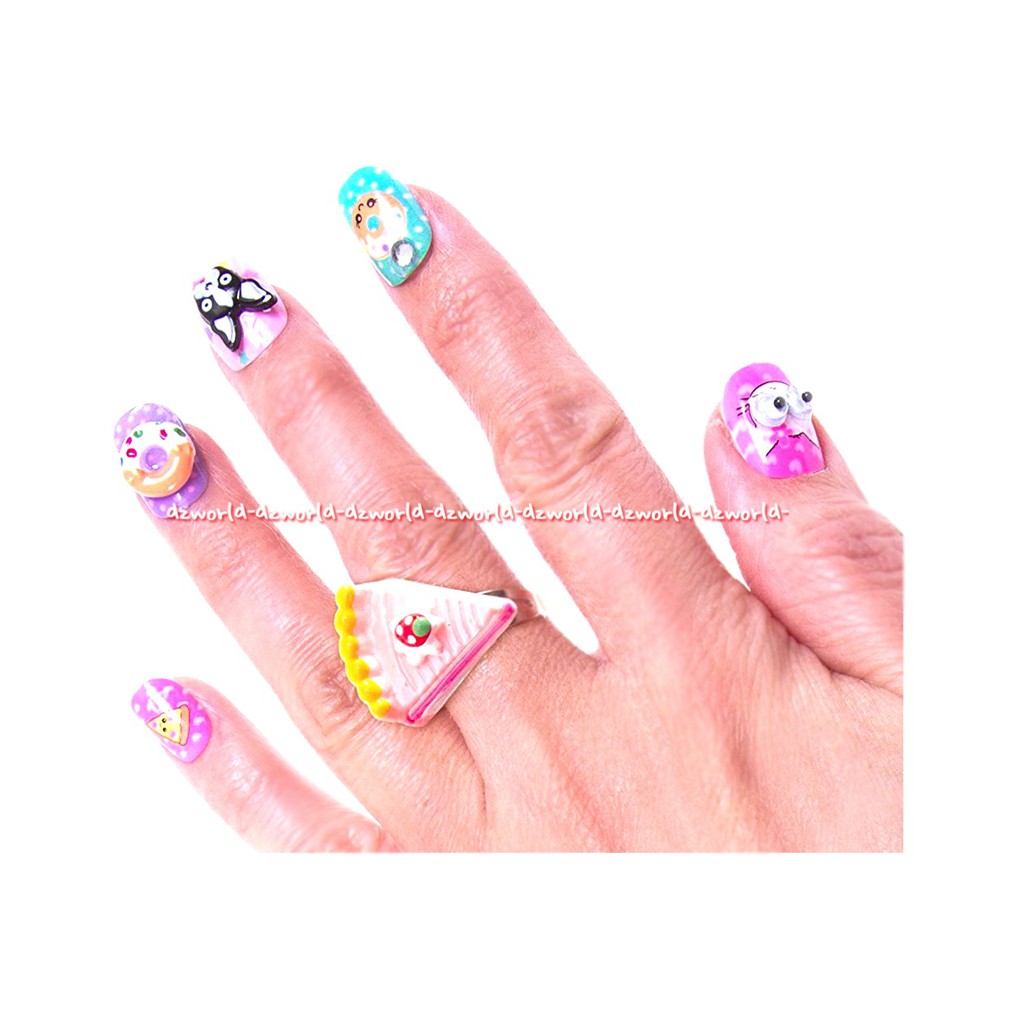 Hot Focus Scented Nail Glitz Hiasan Kuku Tempel 20pcs Hotfocus Hot fokus Hias Kuku Nails For Kids Hiasan Kuteks Kutek Anak Kuku Kuku