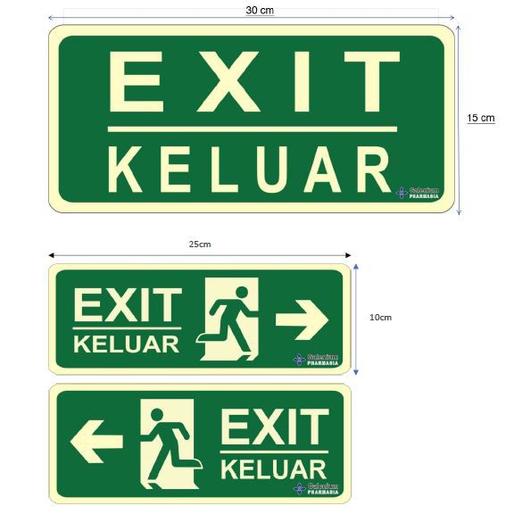 Jual Sign Exit Rambu Exit Acrilik 30cm X 15cm Rambu Keluar Murah Plang Label Exit Shopee Indonesia 4780