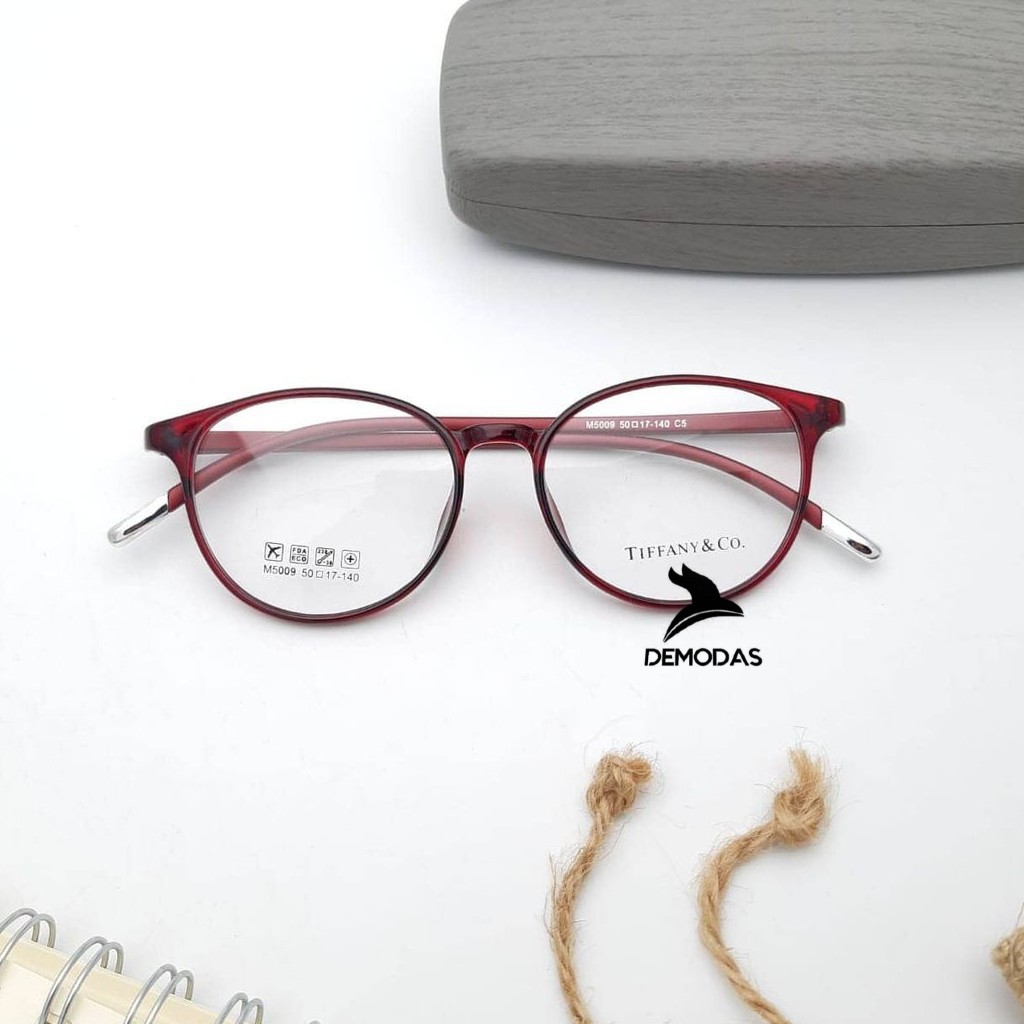 Demodas Frame KACAMATA LENTUR ( Photocromic Fotokromik Bluecromic photochromic potocromic fotocromic ) Lensa Bluechromic Photochromic Frame Kacamata Wanita Pria Minus Normal Silinder Plus Demodas Glasses DG5009