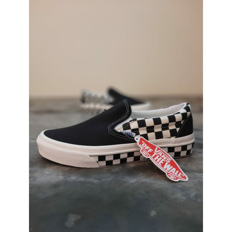 Vans Slip-On Sidewall Checker Black White