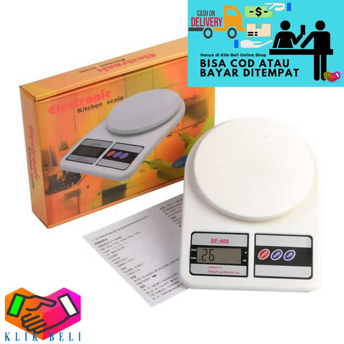 Timbangan Digital Dapur SF-400 / Timbangan Kue Serbaguna Kapasitas 10KG / Electronic Kitchen Scale