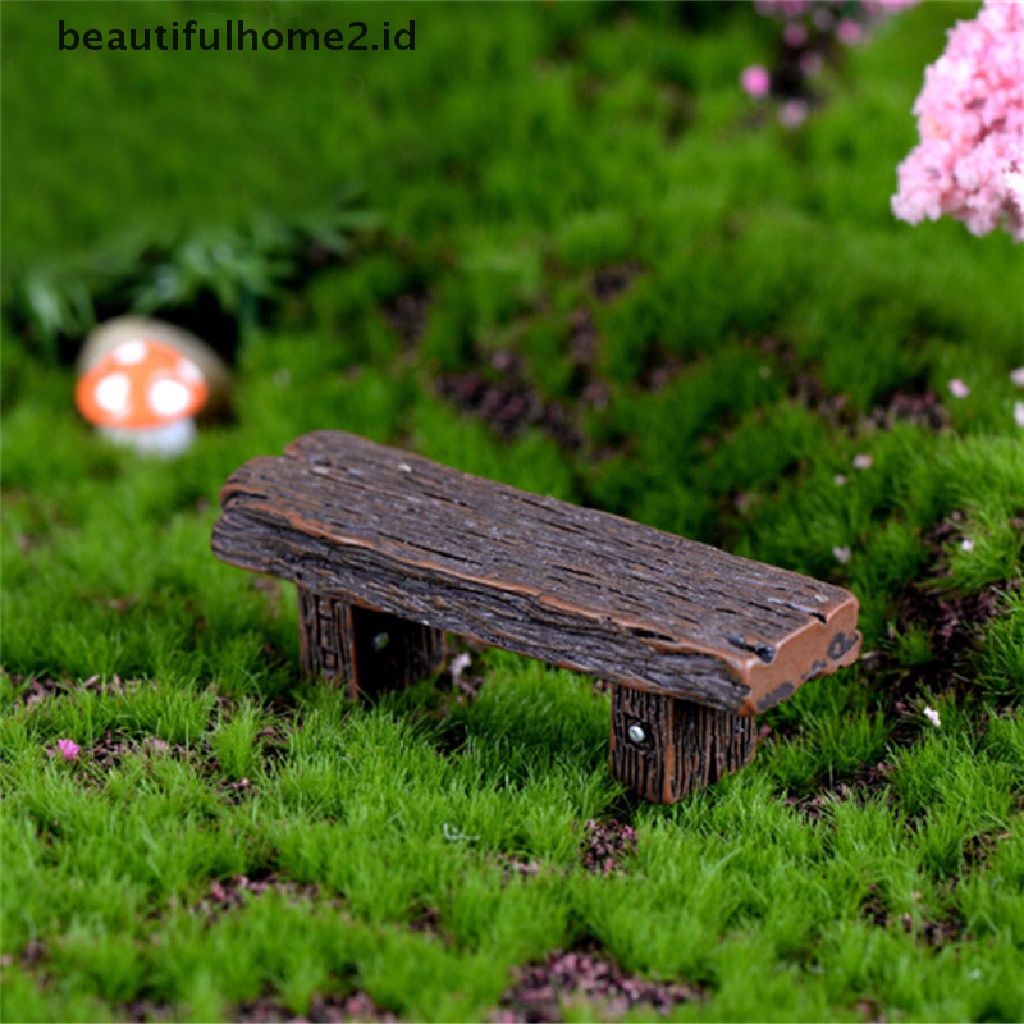 (Beautifulhome2.Id) 3pcs Miniatur Bangku Taman Untuk Dekorasi Rumah Boneka