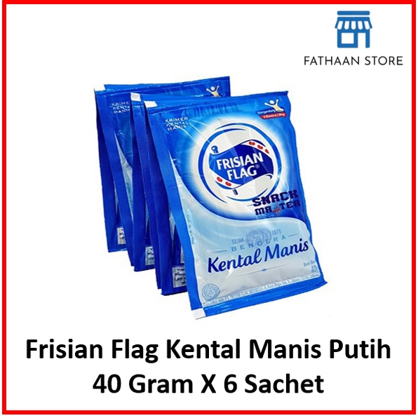 

FRISIAN FLAG SUSU SACHET RENTENG KENTAL MANIS PUTIH 40 GRAM X 6 PCS