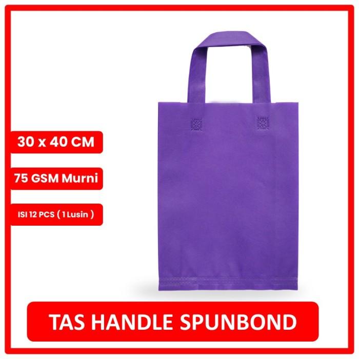 

Goodie Bag Spunbond Handle Lusinan 30X40 /Kantong Belanja Murah /Ungu 075