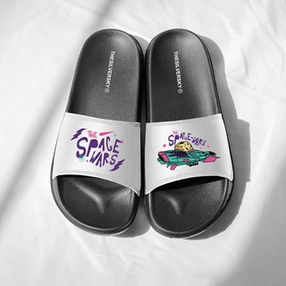 white slip on slides