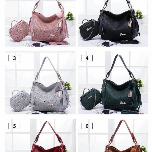 BONIA HOBO Bag
Set 2 in one
Series # 7736 #