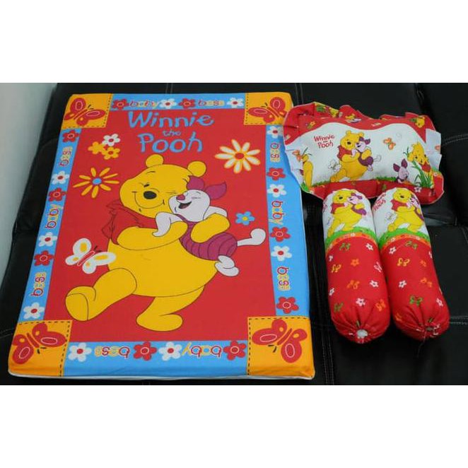 Ytyh Set Matras Bayi Karakter Bantal Guling Doraemon Teddy Bear Pooh Lwxl
