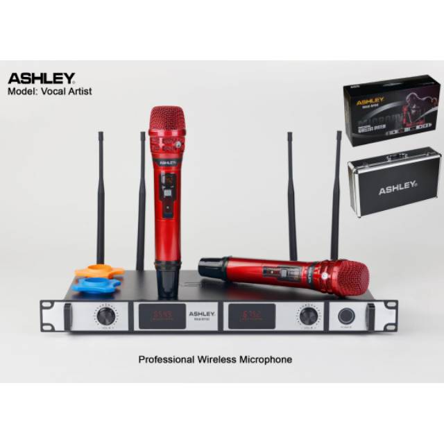 Mic wireless ashley vocal artist digital UHF. 4antena