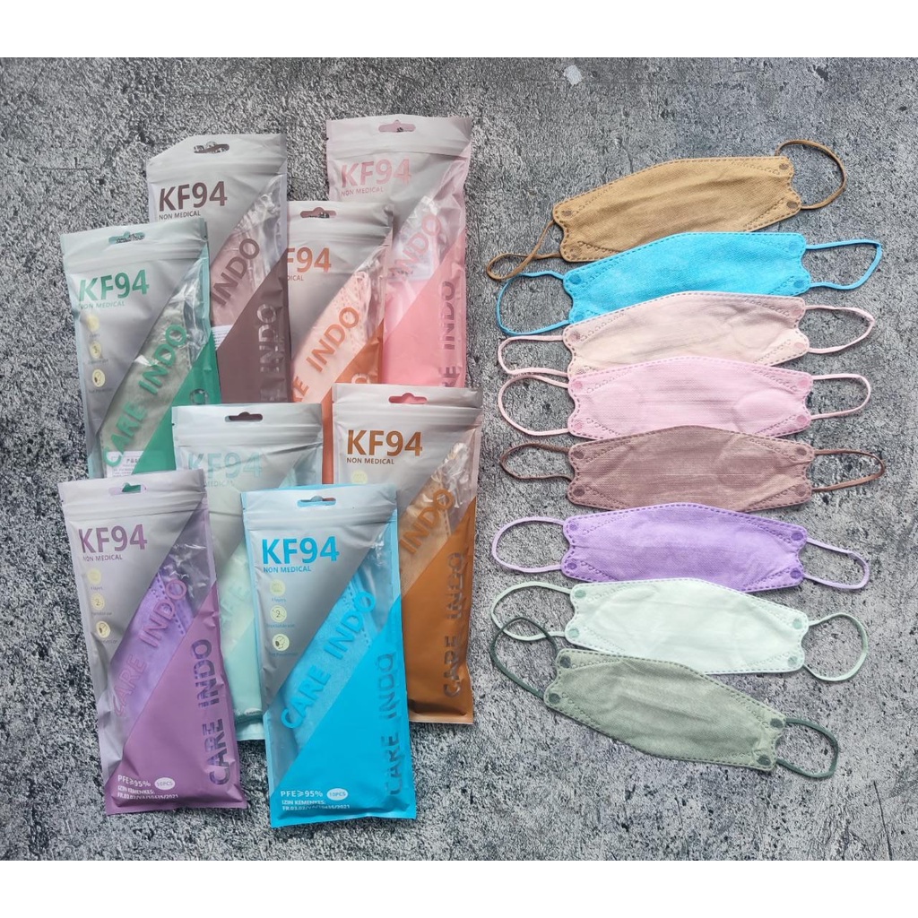 CAREINDO KF94 MASKER KF94 CAREINDO KOREA KF94 4PLY WARNA MIRIP MOUSON