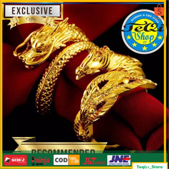 CINCIN NAGA & KUDA LAUT EMAS | CINCIN DRAGON PHOENIX  RING GOLD
