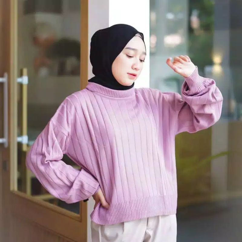 DISCON !!! JOVANKA RAJUT OVERSIZE / TURTLENECK KNITWEAR ARSYILLA PUFFY / RAJUT ATSAN WANITA