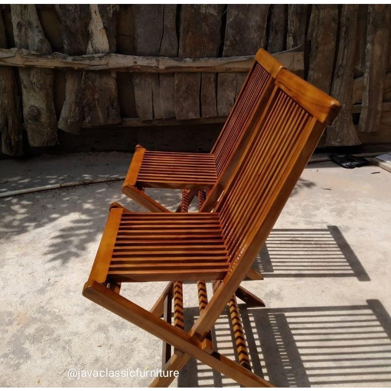 KURSI LIPAT JATI | KURSI TAMAN GARDEN OUTDOR-2