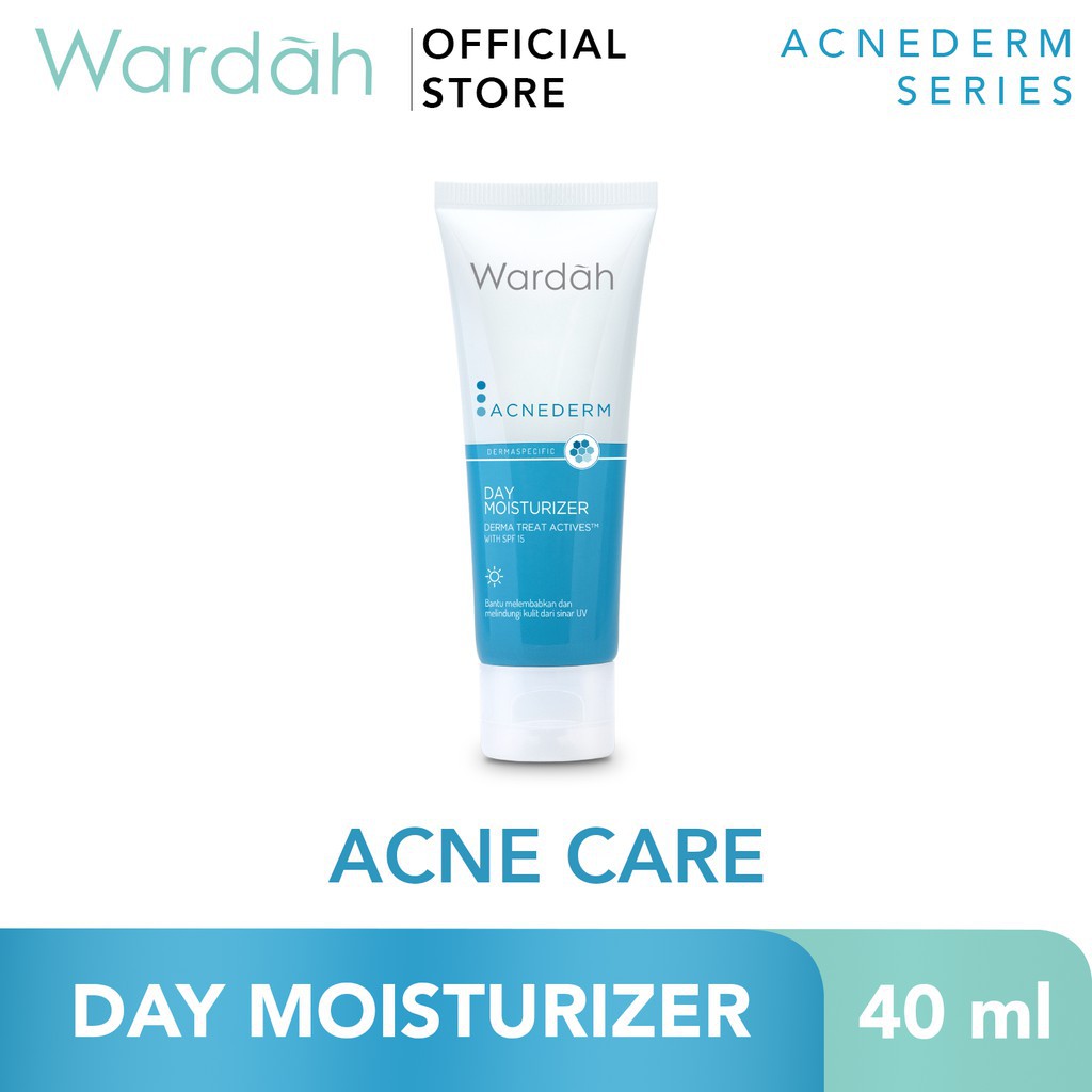 (BPOM) WARDAH ACNEDERM SERIES - PURE TONER/DAY MOISTURE/ NIGHT TREATMENT/FOAMING CLEANSER FACIAL