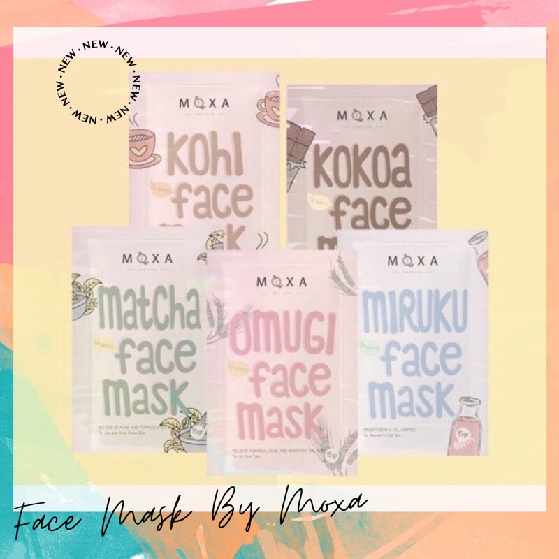 Jual OMUGI FACE MASK ORGANIK BY MOXA / MASKER VIRAL HATOMUGI Shopee