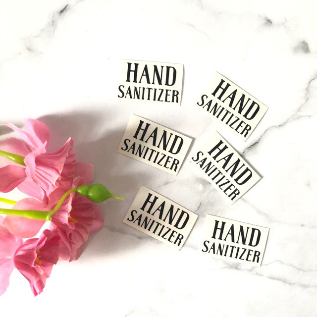 

Stiker hand sanitizer hitam