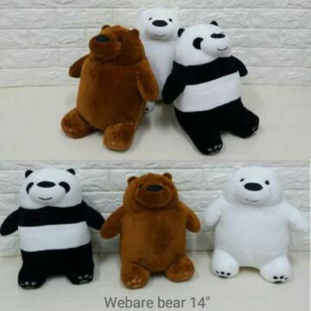 Boneka soft we bare bear 20cm 25cm 30cm panda teddy souvenir kado ultah