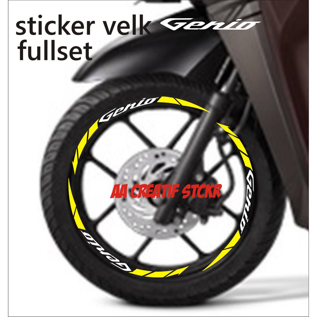 Cutting Sticker Velk Velg Honda Genio 2019 Shopee Indonesia