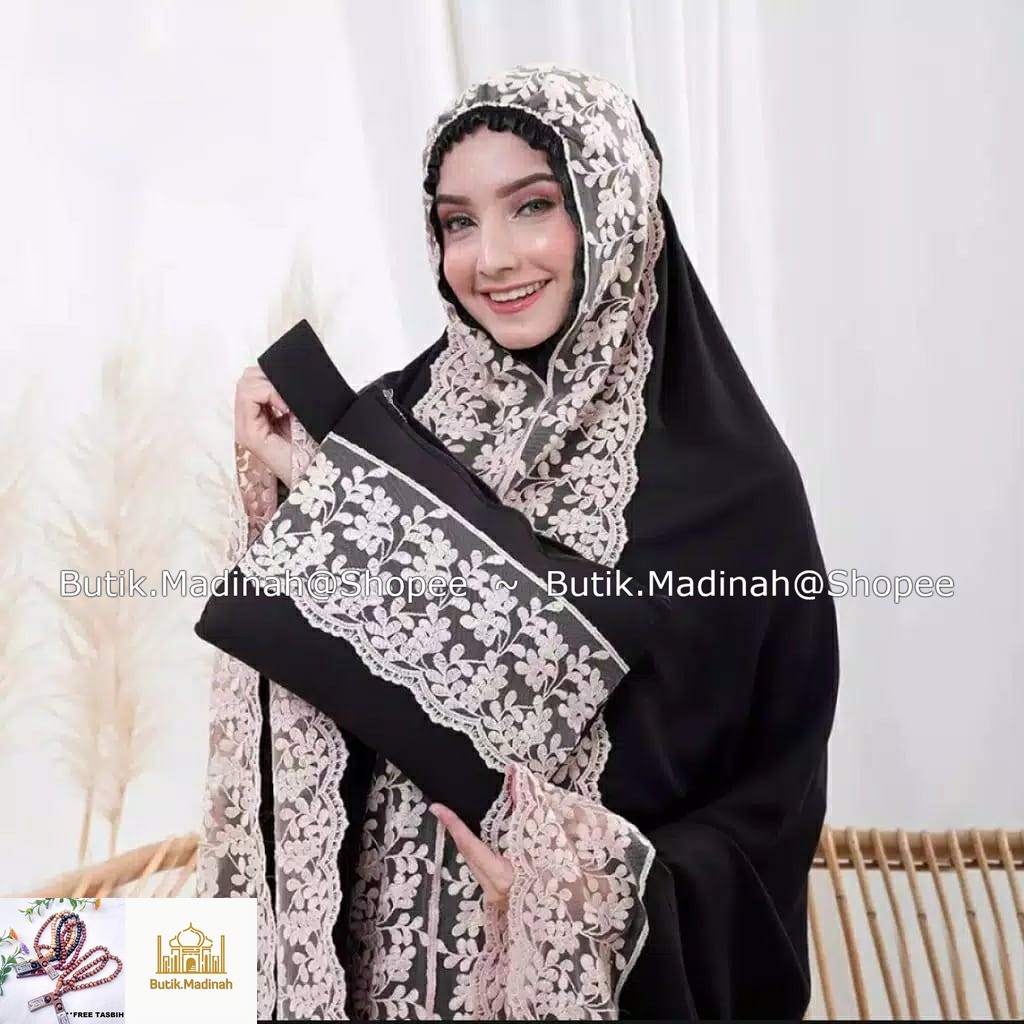 BUTIK.MADINAH MUKENA DEWASA SHIREEN RENDA MEWAH PREMIUM JUMBO