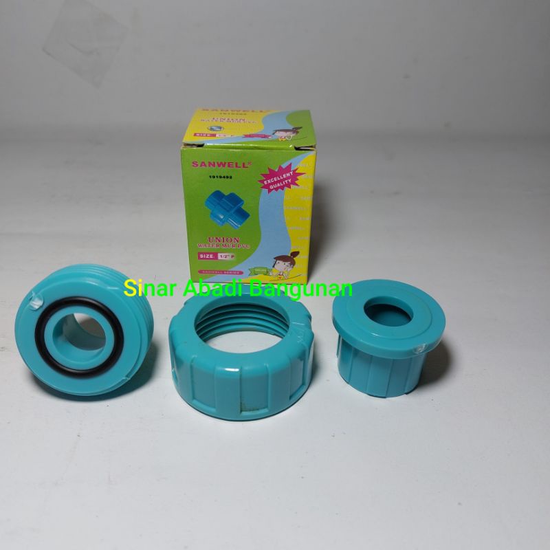 WATER MUR SANWELL/WATER MOOR PVC 1/2" SAMBUNGAN MESIN/POMPA AIR