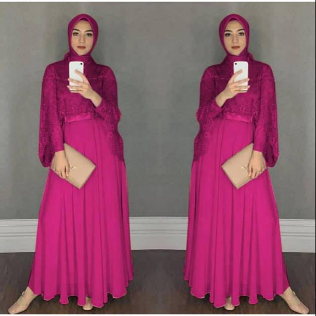 Dress Maxi Chikita - Gamis Pesta Muslim Mewah Mutiara